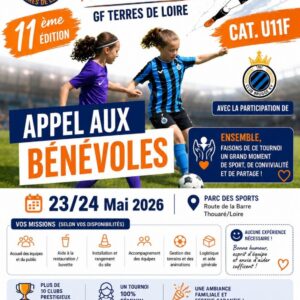 Affiche Challenge U11F 2026 Appel Bénévoles